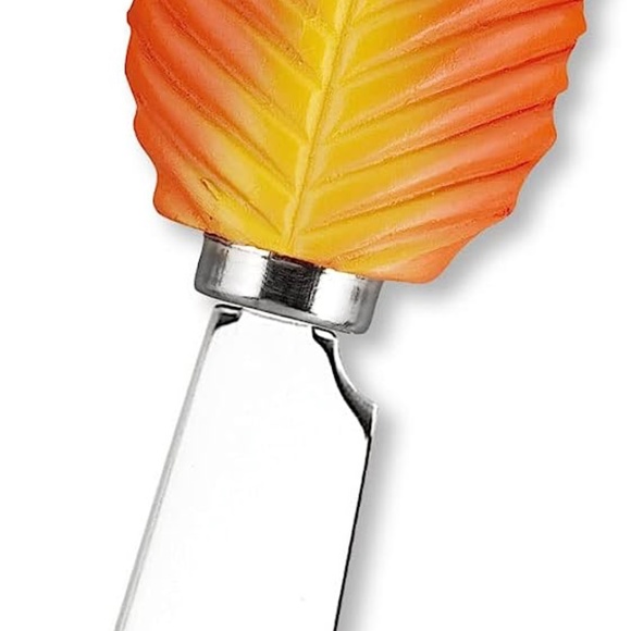 Fall Leaf Decor 4-Piece Hand Painted Resin Handle with Stainless Steel Blade - Picture 3 of 10